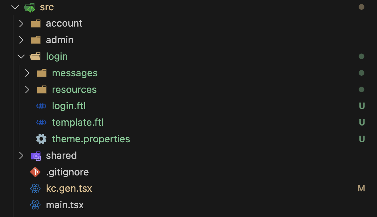 Native login theme in a Keycloakify project